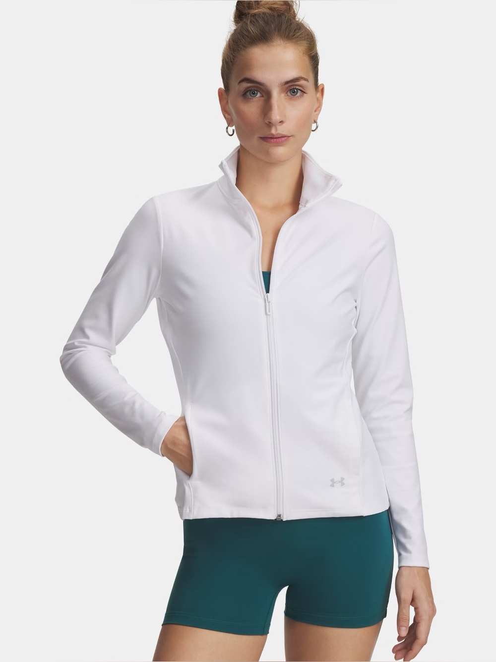 Women's NWT Under Armour
Fitted Motion Long Sleeve
Jacket- White- 3X Plus